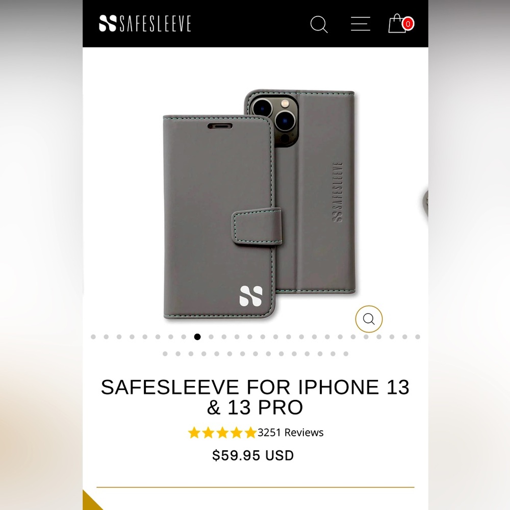 SAFESLEEVE Wallet Case for IPHONE 13 & 13 PRO
